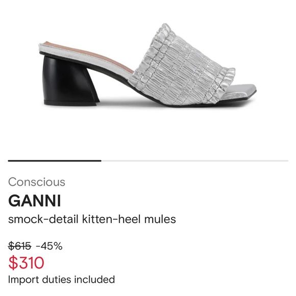 Ganni mule shoe size 8 brand new - Picture 2 of 8